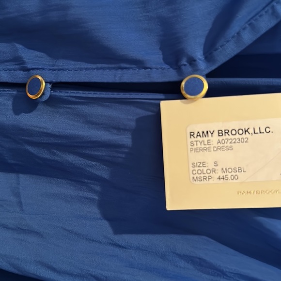 Ramy Brook Ladies Royal Blue "Pierre" Smocked Waist Mini Dress, Size Small, NWT! - Picture 7 of 8